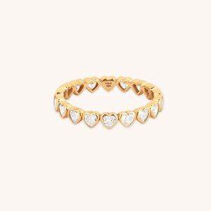New Astrid & Miyu Heart Bezel Band Ring